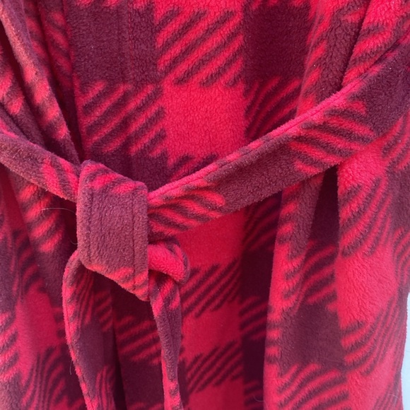 I. APPEL home Robe 👘 red fleece size M-L - Picture 16 of 16